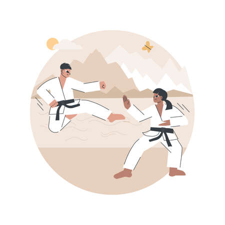 Karate camp abstract concept vector illustration.のイラスト素材