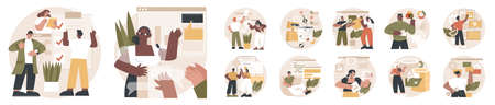 Design agency services abstract concept vector illustrations.
