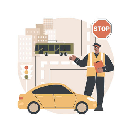 Traffic laws abstract concept vector illustration.のイラスト素材