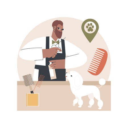 Grooming salon abstract concept vector illustration.のイラスト素材