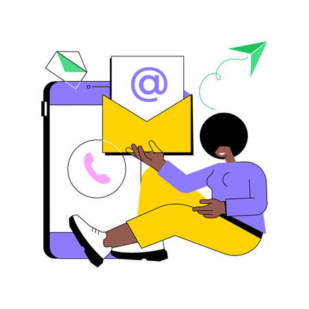 Contact us abstract concept vector illustration.のイラスト素材