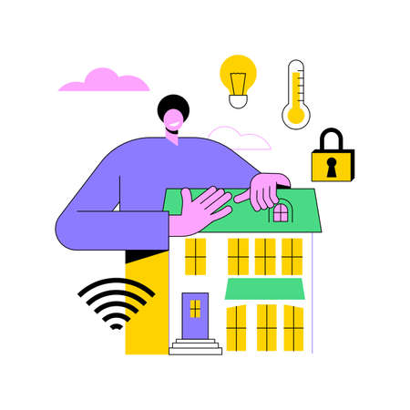 Smart home 2.0 abstract concept vector illustration.のイラスト素材