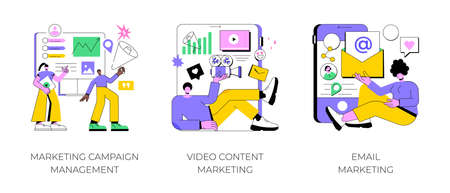 Campaign tracking and analysis abstract concept vector illustrations.のイラスト素材
