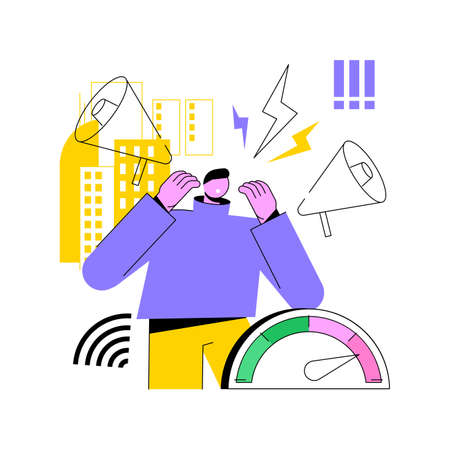 High stress levels abstract concept vector illustration.のイラスト素材