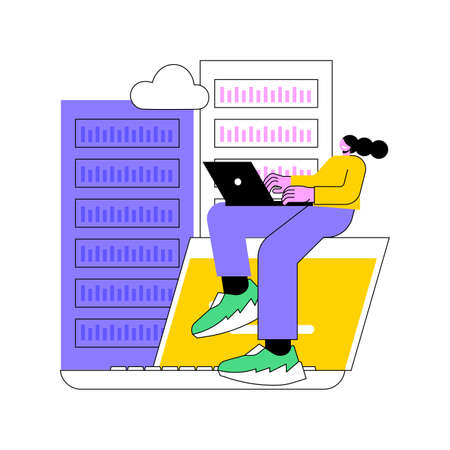 Data center abstract concept vector illustration.のイラスト素材