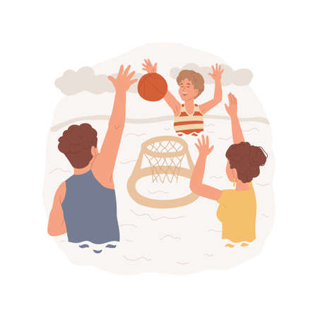 Water basketball isolated cartoon vector illustrations.のイラスト素材