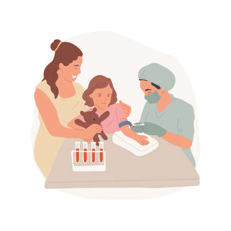 Blood test isolated cartoon vector illustrations.のイラスト素材