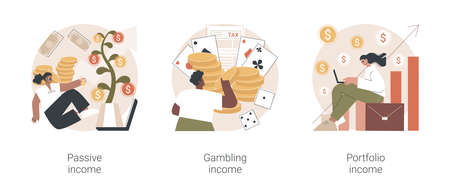 Investing savings abstract concept vector illustrations.のイラスト素材