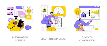 Scientific research abstract concept vector illustrations.のイラスト素材