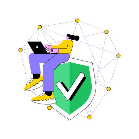 Decentralized application abstract concept vector illustration.のイラスト素材