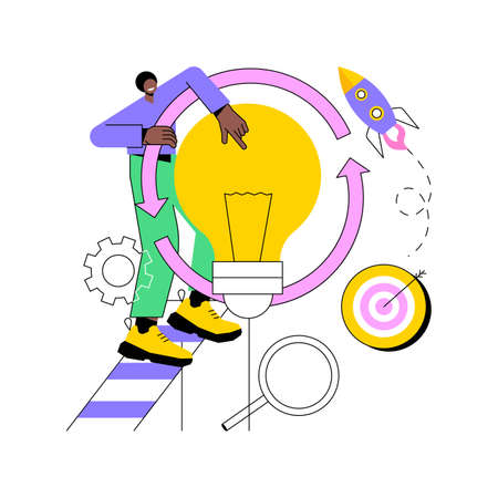 Project life cycle abstract concept vector illustration. Successful project management, stages of project completion, task assignment, business case, resource requirements abstract metaphor.のイラスト素材