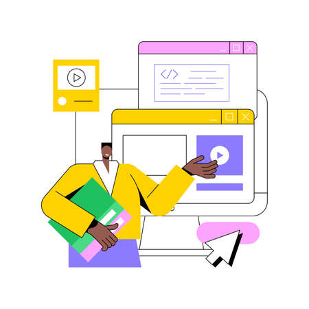 Experience design abstract concept vector illustration. User experience design, UX, UI element, web designer, software development service, mobile app testing, web page, menu abstract metaphor.のイラスト素材