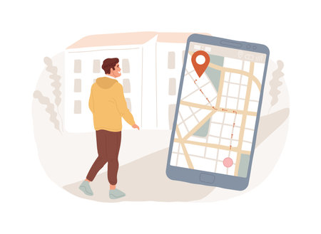 Get directions isolated concept vector illustration.のイラスト素材