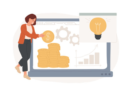 Sponsoring isolated concept vector illustration.のイラスト素材