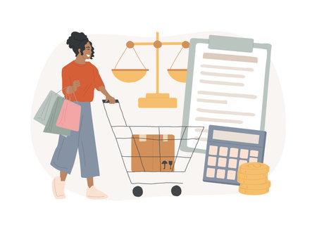 Consumer policy isolated concept vector illustration.のイラスト素材