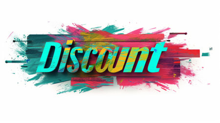 The word Discount created in Display Typography.の素材