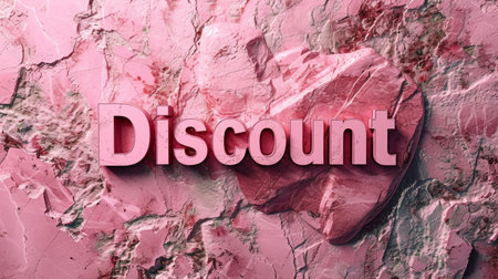 Rose Marble Discount concept creative horizontal art poster.の素材