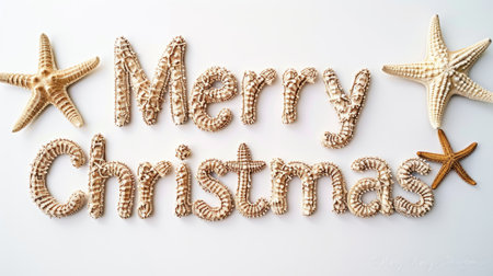 Words Merry Christmas created in Kiwi Typography.の素材