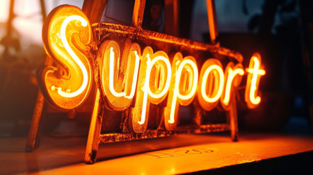 Backlighting Support concept creative horizontal art poster.の素材