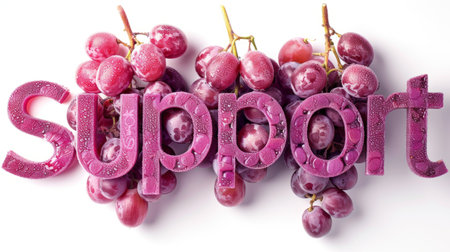 The Word Support created in Grape Typography.の素材