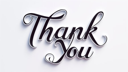Words Thank You created in 3D Calligraphy.の素材