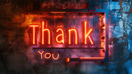 Black LED Thank you concept creative art poster.の素材
