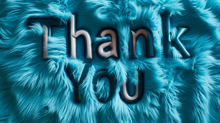 Blue Fur Thank you concept creative art poster.の素材