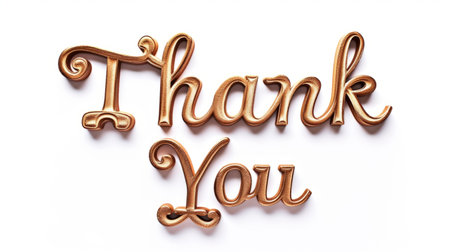 Words Thank You created in Copperplate Calligraphy.の素材