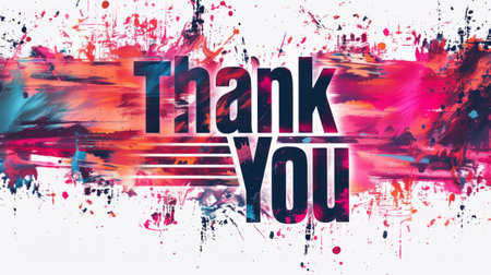 Words Thank You created in Glitch Art.の素材