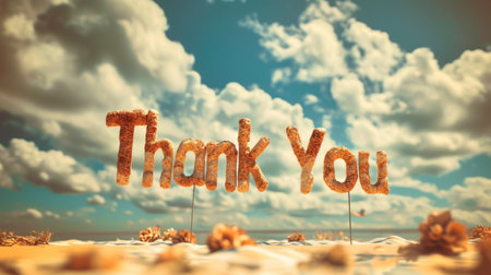 Heaven Thank you concept creative art poster.の素材