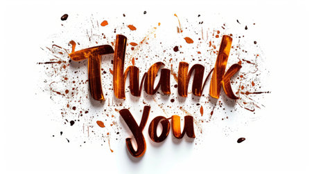 Words Thank You created in Italic Calligraphy.の素材