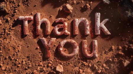 Mars Thank you concept creative art poster.の素材
