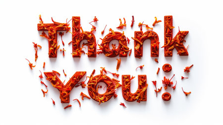 Words Thank You created in Paprika Typography.の素材