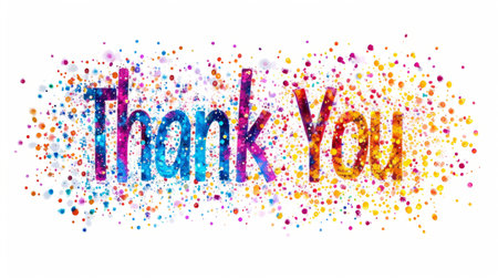Words Thank You created in Pointillism.の素材