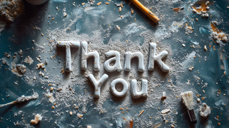Pumice Stone Thank you concept creative art poster.の素材