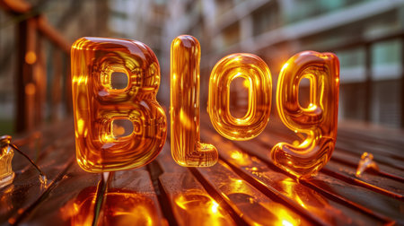 Brown Glass Blog concept creative art poster.の素材