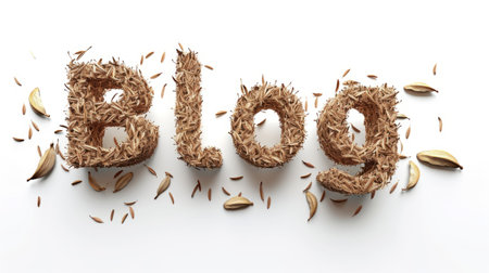 The word Blog created in Cardamom Typography.の素材