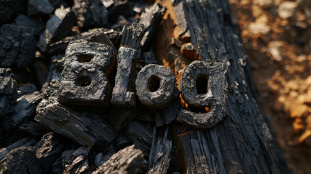 Coal Blog concept creative art poster.の素材