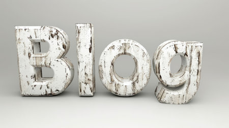 The word Blog created in Futuristic Typography.の素材