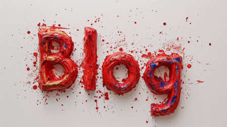 The word Blog created in Uncial Calligraphy.の素材