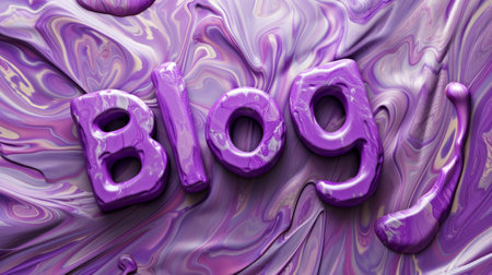 Violet Marble Blog concept creative art poster.の素材