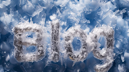 Winter Blog concept creative art poster.の素材