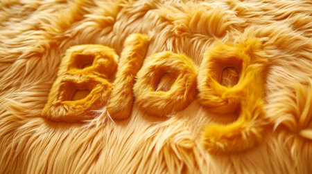 Yellow Fur Blog concept creative art poster.の素材