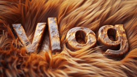 Brown Fur Vlog concept creative art poster.の素材