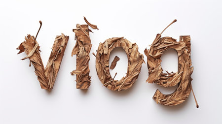 The word Vlog created in Clove Typography.の素材