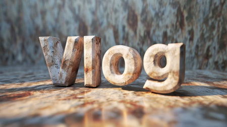 Grey Marble Vlog concept creative art poster.の素材