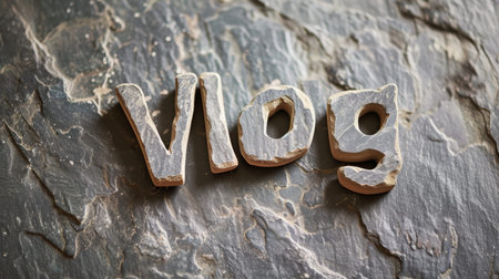 Slate Stone Vlog concept creative art poster.の素材