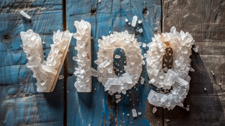 White Quartz Crystal Vlog concept creative art poster.の素材