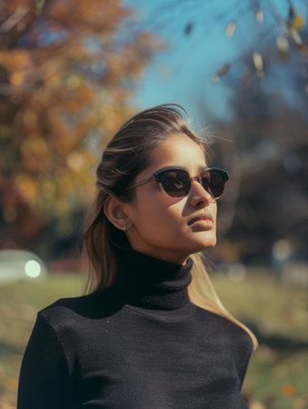 Teen Indian Woman with Blond Straight Hair vintage Illustration.の素材