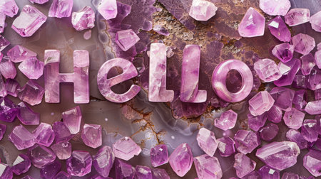 Amethyst Crystal Hello concept art poster.の素材